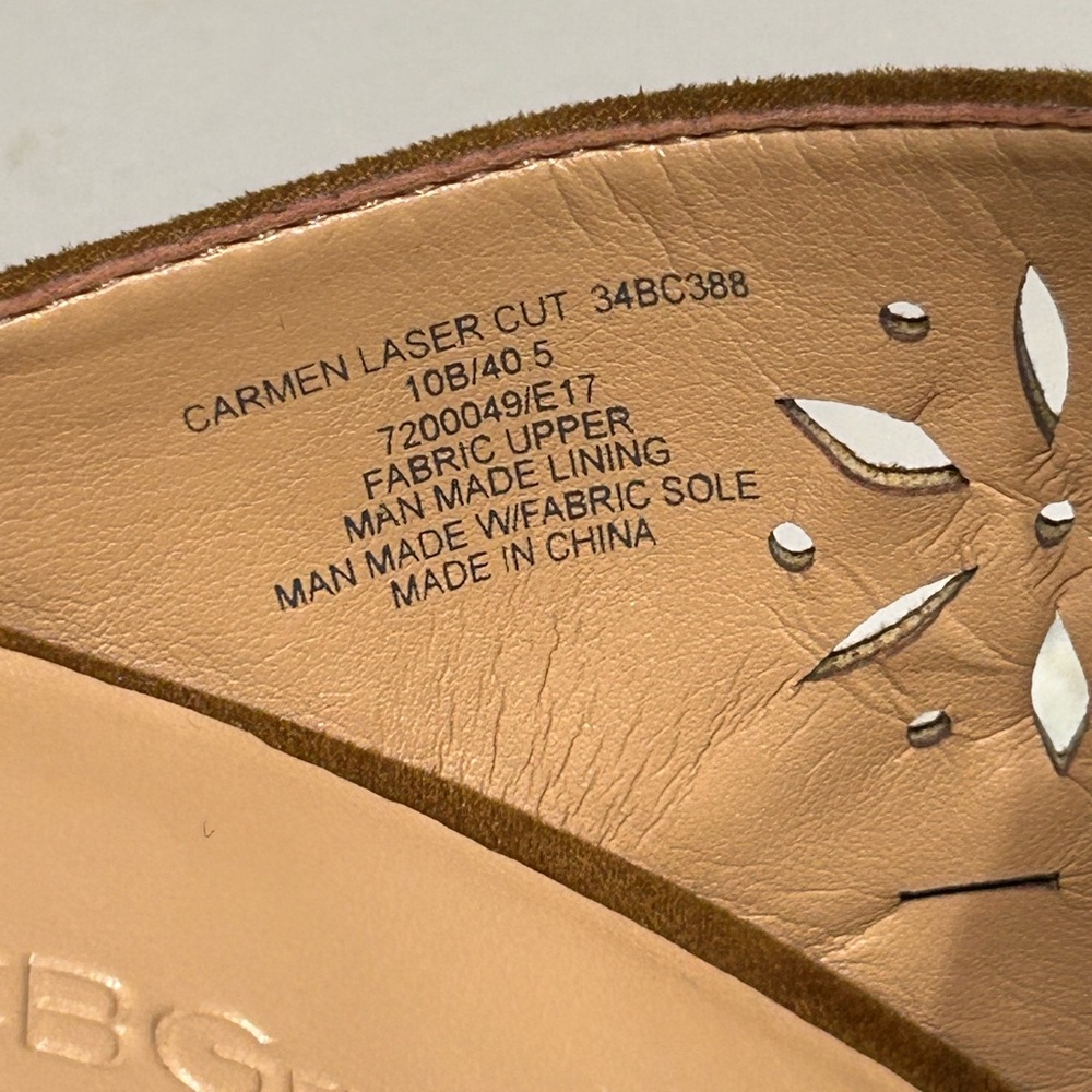 NIB ~ BCBG CARMEN LASERCUT MULES sz 10 - Picture 11 of 13